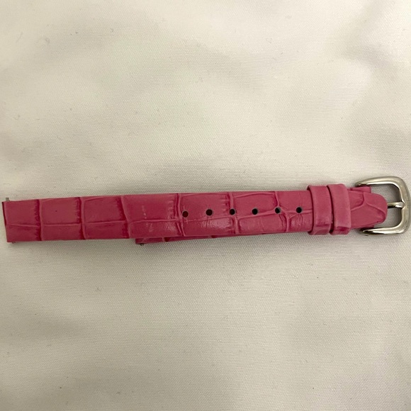ESQ Esquire Pink Croc Embossed Leather Replacement Watch Strap - Picture 1 of 4